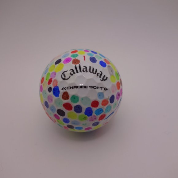 Set of Three(3) Pre-Loved Hand Design Callaway Chromesoft Golf Balls with Box - Picture 13 of 16